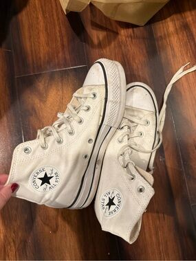 Converse Chuck Taylor All Star High Top Sneakers - White Platform